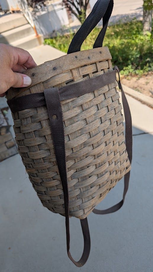 Old Trappers / Fishing Birch Pack Basket