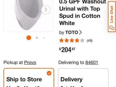 Brand new Urinal + flushometer