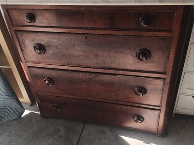 wood dresser with marble top