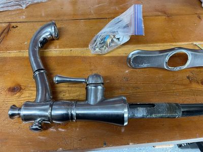 Delta pull out kitchen faucet (Cassidy model, stainless steel)- used $40