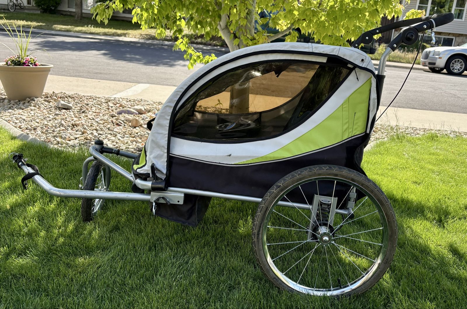 3-in-1 Double bike trailer jogger or stroller