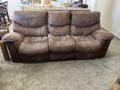 Gunsmoke Reclining Sofa - Moving must sell.