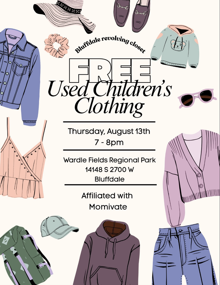Free Children's Clothing Event Today - Bluffdale 