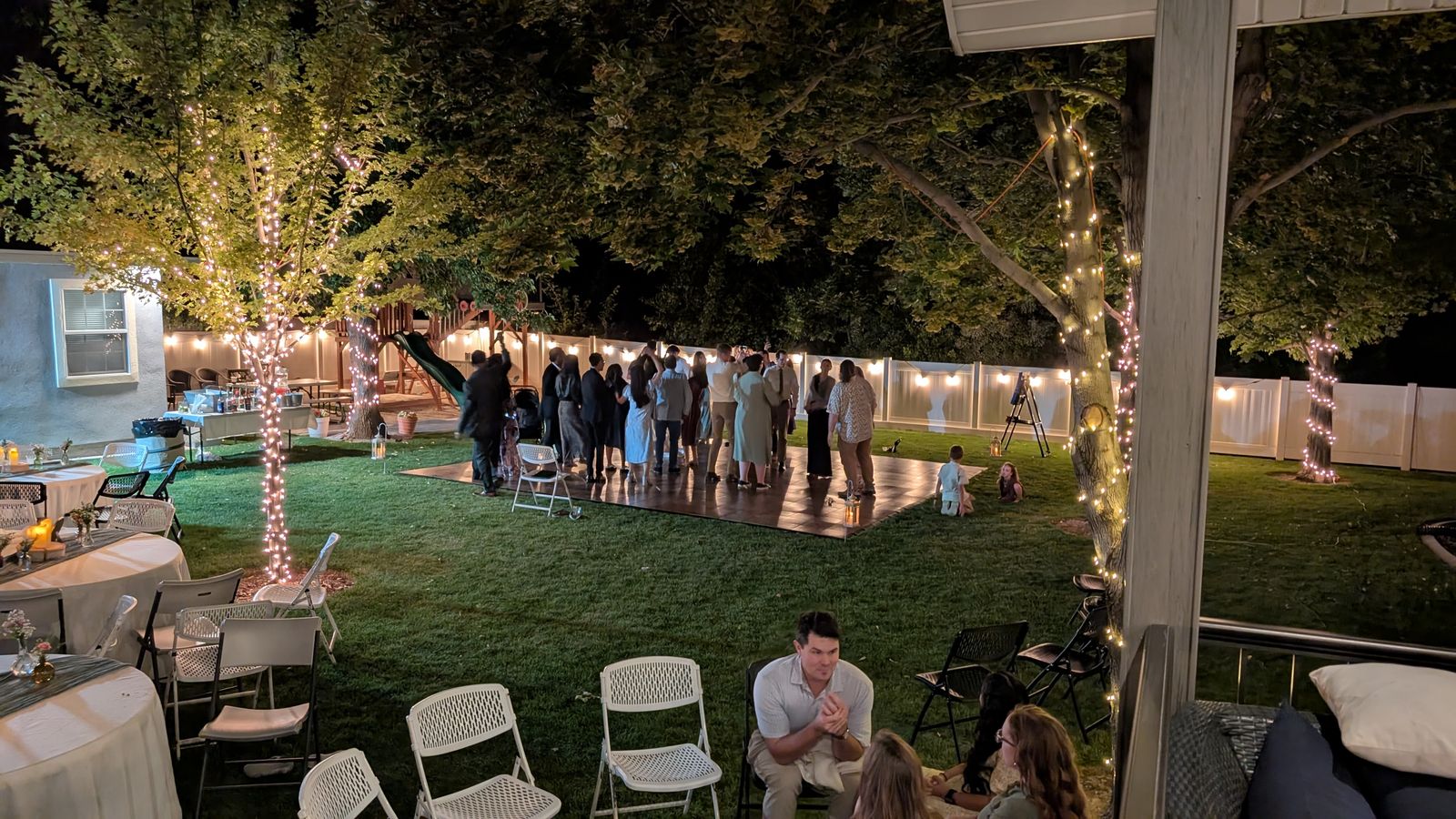 18x18 Event Dance Floor Rental – Includes Subfloor for Grass