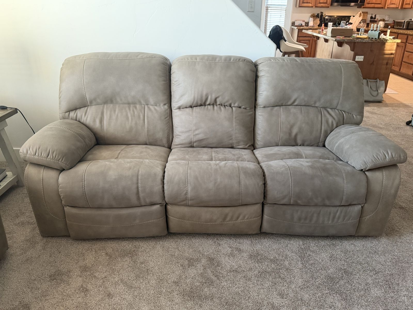 Ashley Furniture Dunwell Driftwood Power Reclining Living Room Sofa Set $500 obo