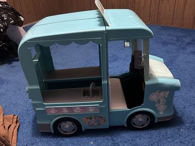 Our Generation Light Blue Pet Grooming Van Doll Vehicle Play Set