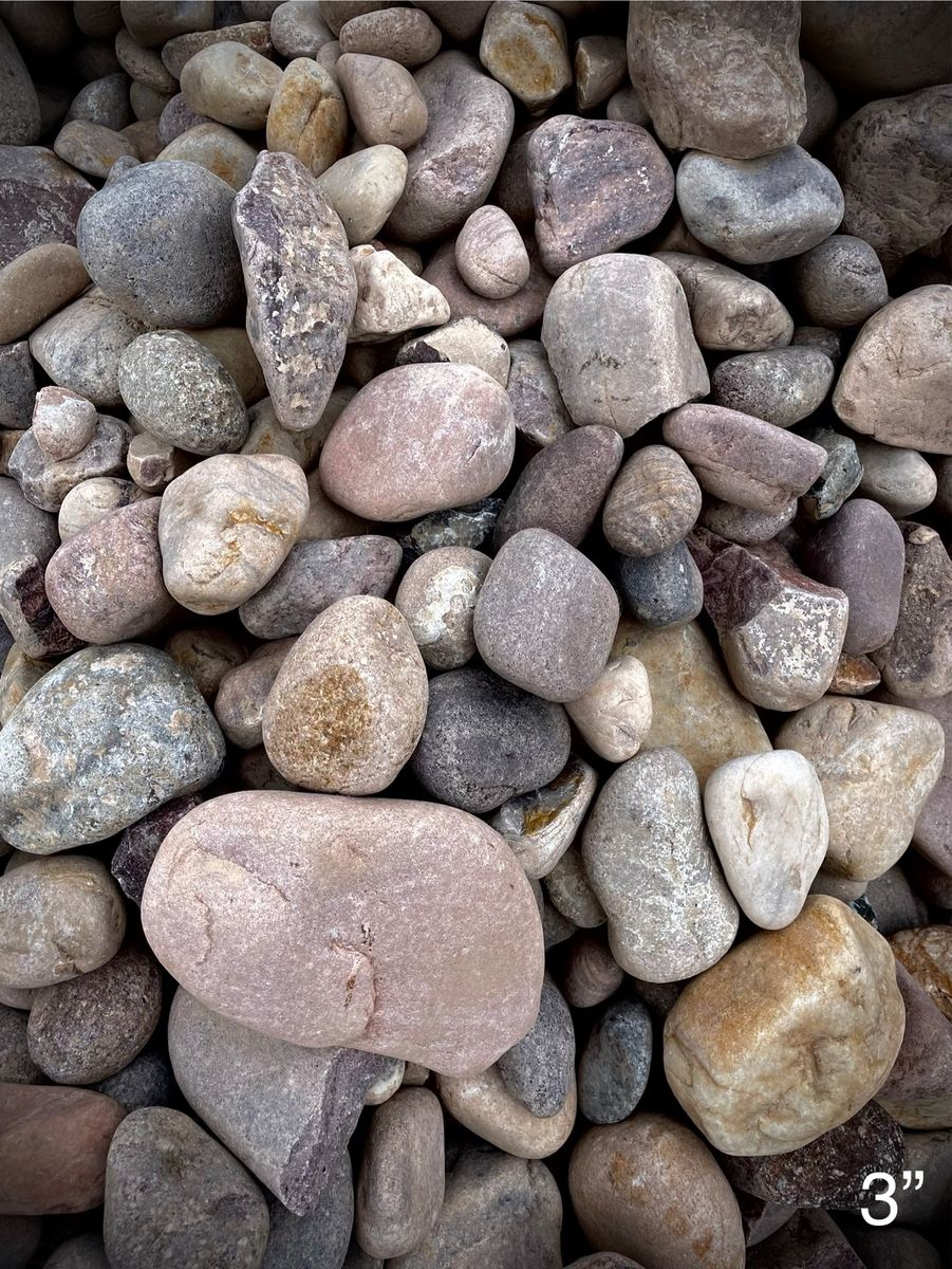 Plum Cobble And Crushed Plum - Decorative Rock