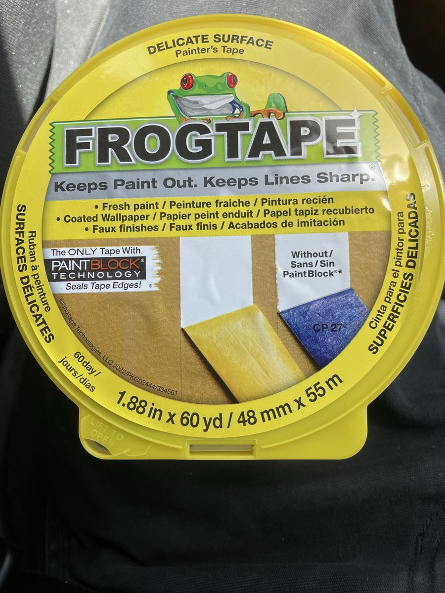 20 rolls of FrogTape Multi-Surface Painter's Tape, Yellow, 1.41in x 60yd, PaintBlock Technology