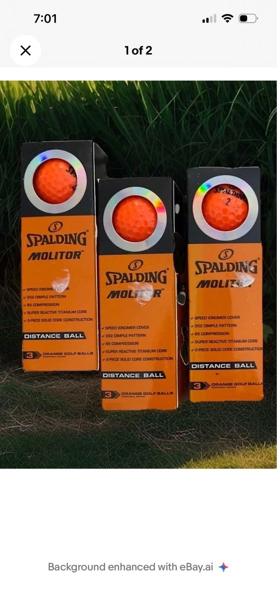 Spalding Molitor Neon orange Golf Balls distance balls 3 Packs 3 Balls Each Box