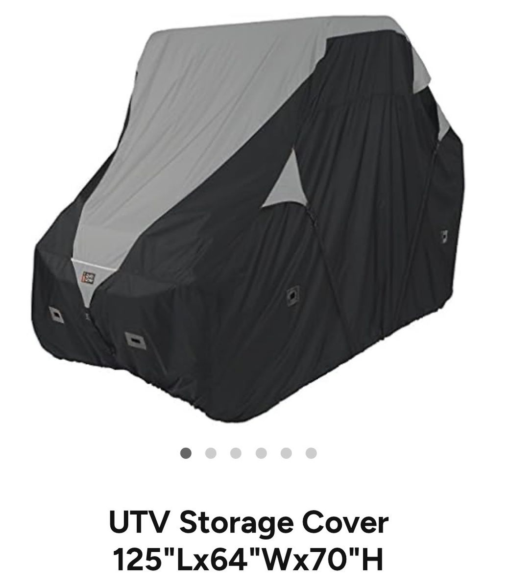UTV Storage Cover 125"Lx64"Wx70"H Heavy Duty Weatherproof Protection