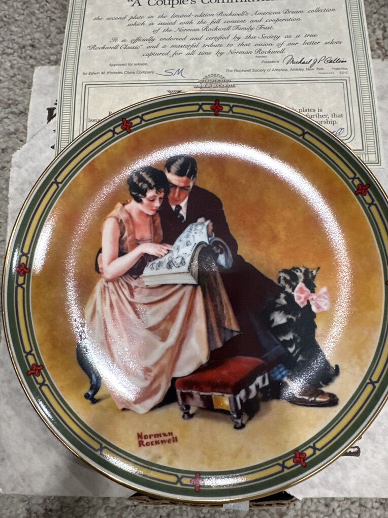 Set Of Norman Rockwell Plates