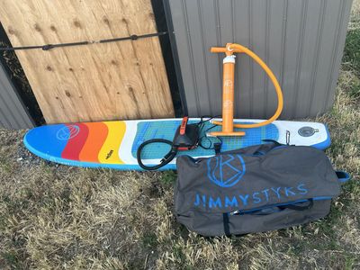 Jimmy Styks AirSurf8 8ft Inflatable Surfboard Package — Holds Air