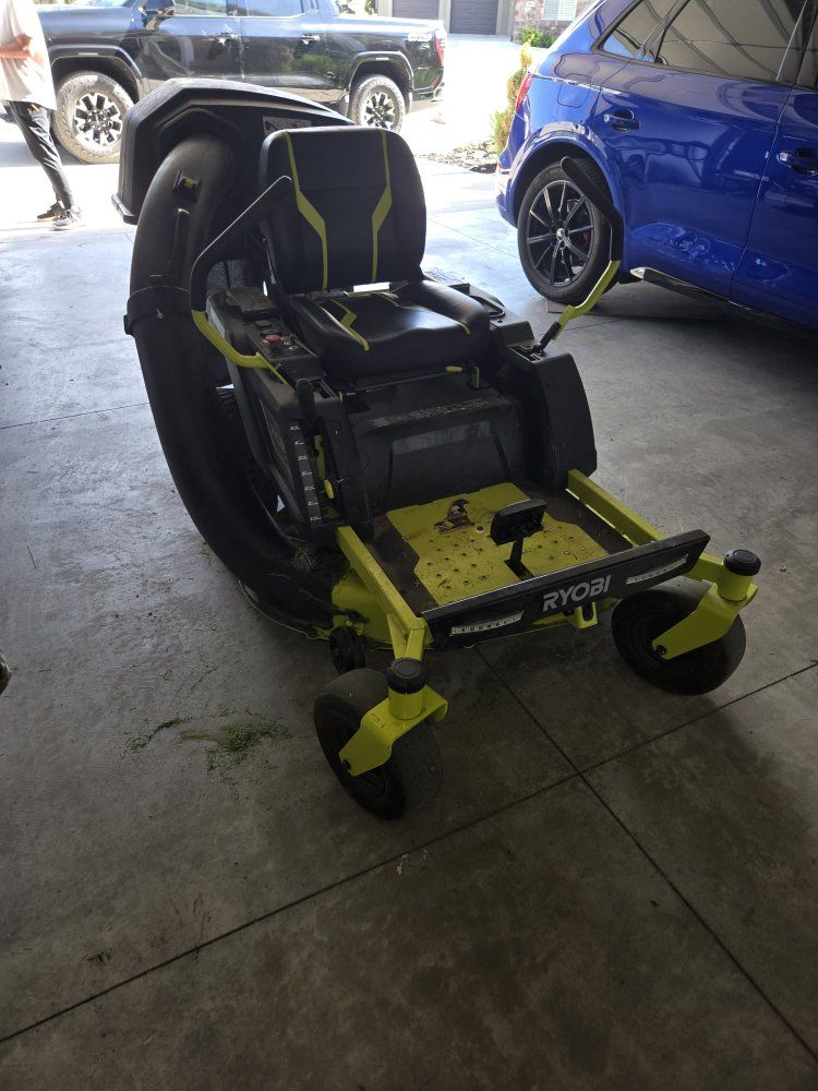 ryobi 48v 100ah zero turn riding lawnmower