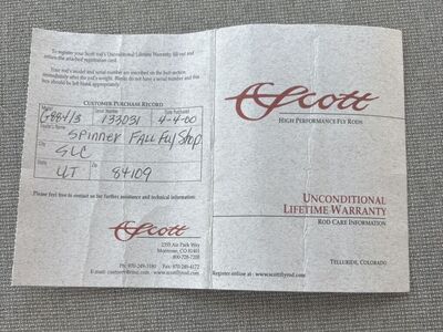 Scott Fly Rod and Bauer Reel