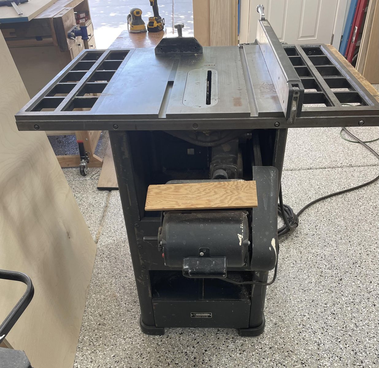 Vintage Craftsman cabinet style table saw