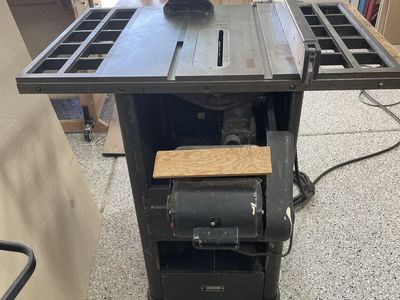Vintage Craftsman cabinet style table saw
