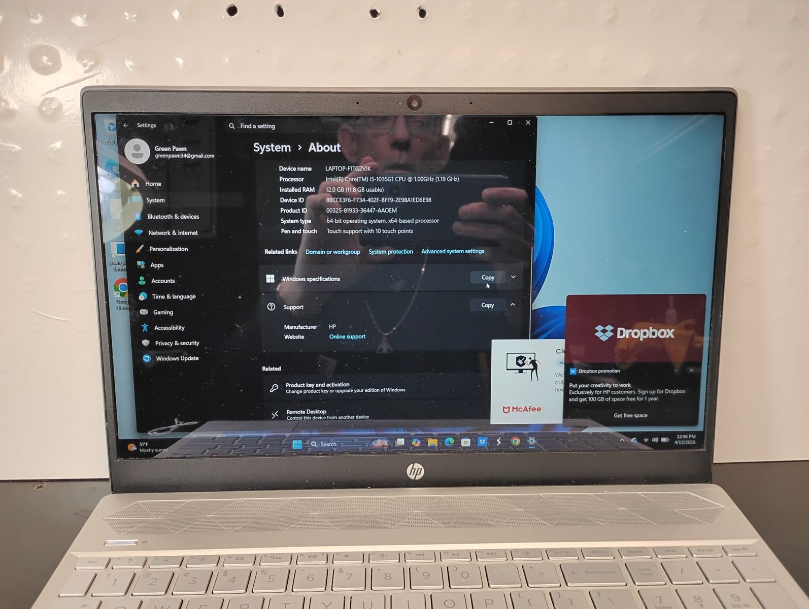HP Pavilion 15-CS3153CL Touch Screen (Faulty Touch Pad)
