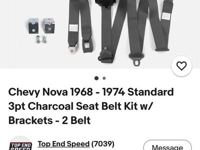 Chevy Nova Seatbelts