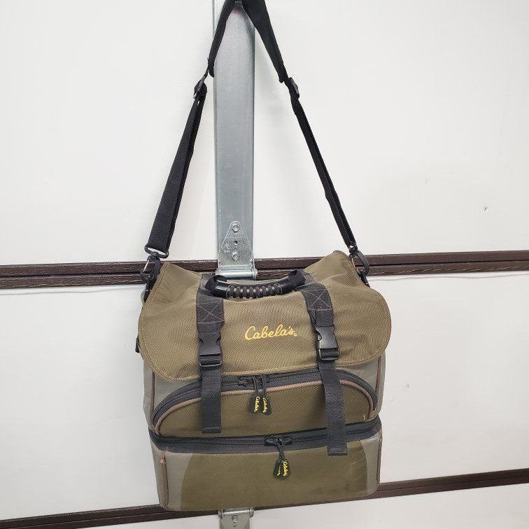 Cabela's Olive Green Fishing Tackle Shoulder Bag