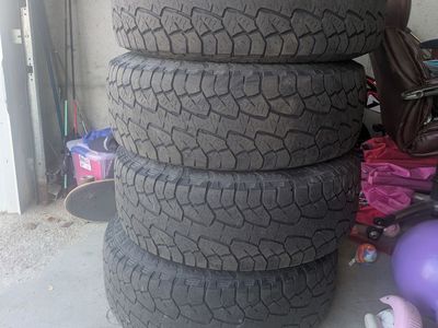 4 GMC Rims and Tires Dynapro ATM Hanook LT265/70R16