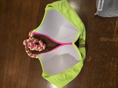large colorful padded bikini top