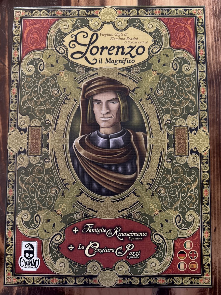 Lorenzo il Magnifico Board Game with Famiglie del Rinascimento & La Congiura dei Pazzi Expansions
