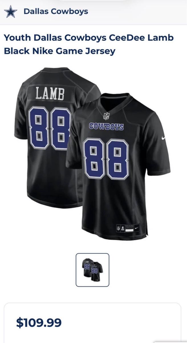 Kids small cowboys jersey