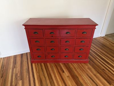 Buffet / Sideboard/ Credenza - Red - Solid Wood