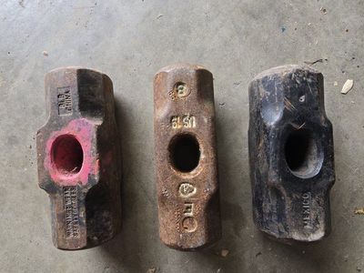 Three 8lb Sledgehammer Heads
