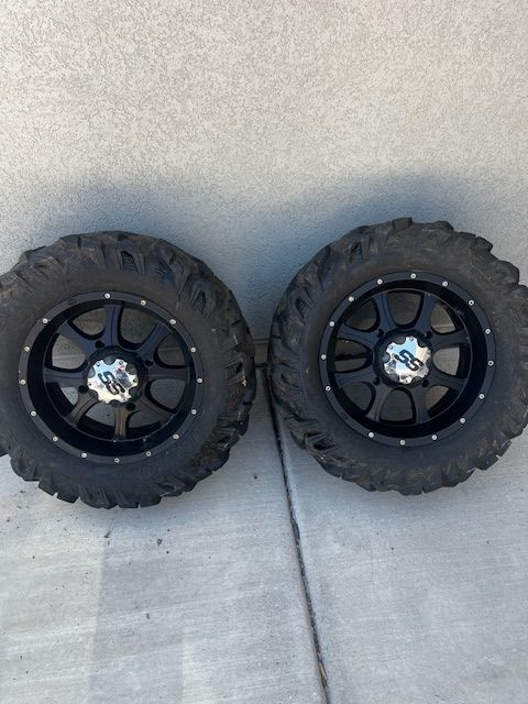 2- ITP SS108 Wheels 14" 4/lug Polaris 800lbs ATV/UTV RZR