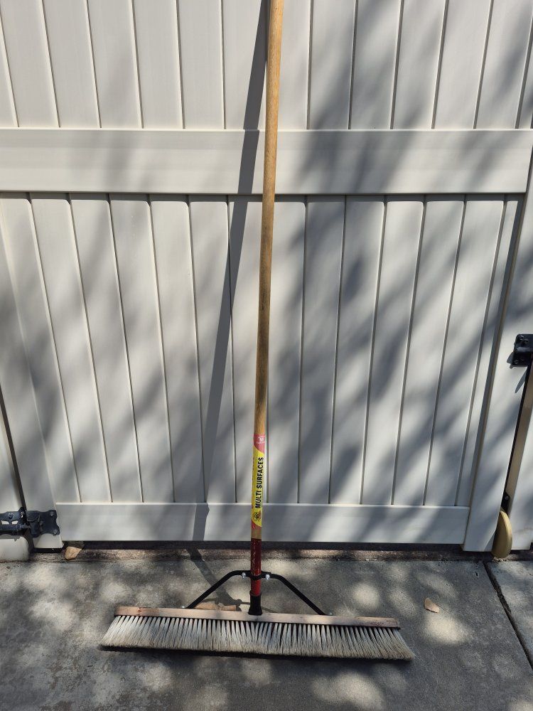 Harper Multi-Surface Heavy-Duty 30" Push Broom with Wooden Handle