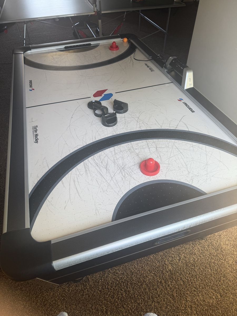 Sportcraft Turbo Hockey Air Hockey Table with Electronic Scoring – Full Size