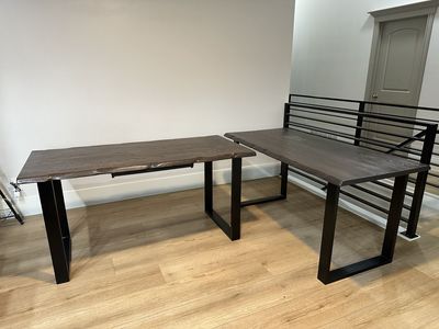 Modern Office Desks - Solid Wood and Steel - $750 Each