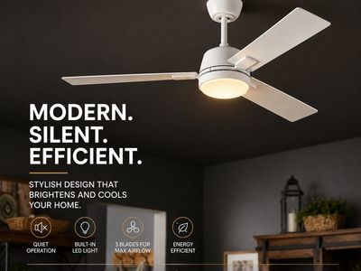 HAMPTON BAY VERANO 52" CEILING FAN – BRAND NEW IN BOX – WITH REMOTE CONTROL