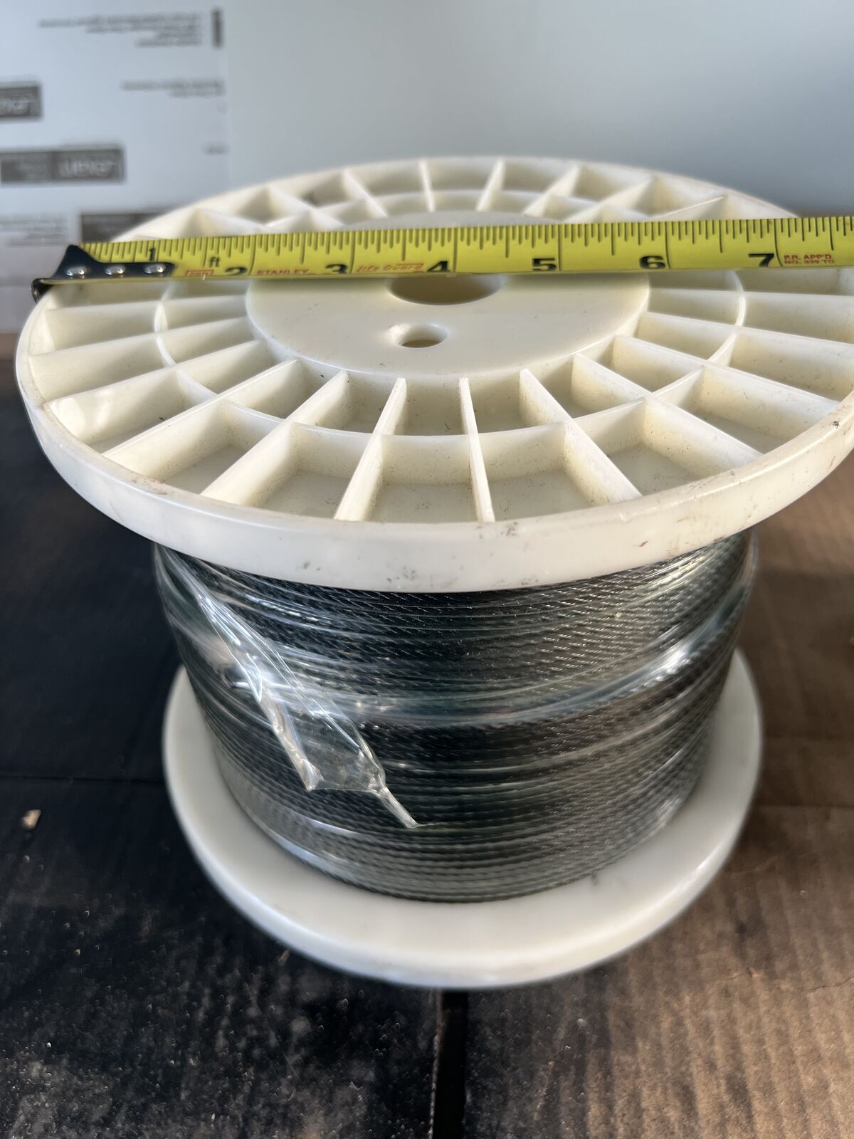 250FT 1/8" Black Stainless Steel Cable with Cutter, T316 Marine Grade, Stainless Steel Wire Rope 7x7 Strand Construction