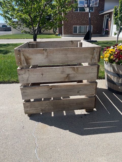 Used Stackable Wood Compost Bin