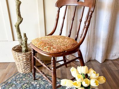 *FREE DELIVERY* Antique Floral & Wood Chair