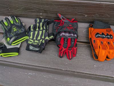 Multiple Pairs of Motorcycle Gloves
