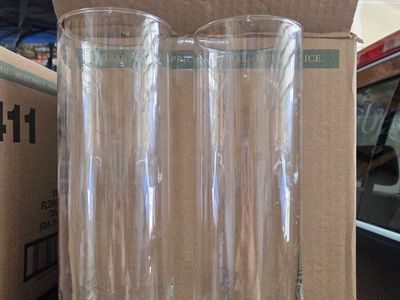 Glass Vases Cylindrical Clear Floral Centerpieces 3.4" x 10.5" 2 Dozen