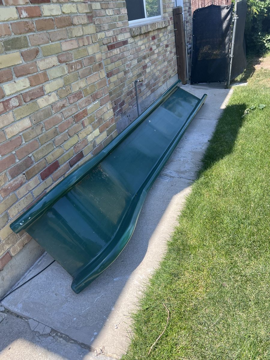 Green Plastic Slide 13ft