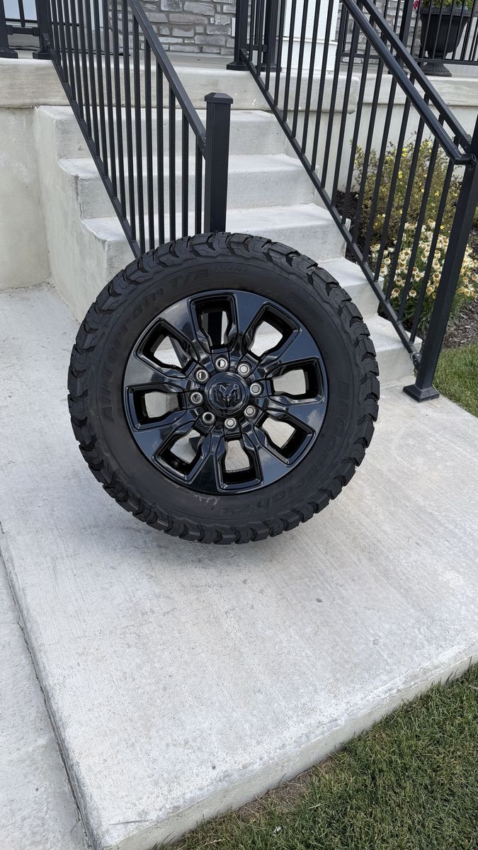 Dodge Ram 3500 Limited Rims and Tires 285/60R20 Load E Like new