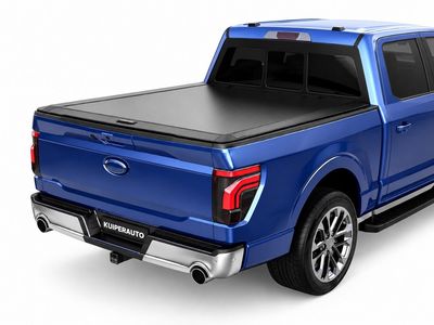 NEW! Soft Quad-Fold 5.5 FT Folding Truck Bed Tonneau Cover Compatible w/2009-2014 Ford F150 Trucks