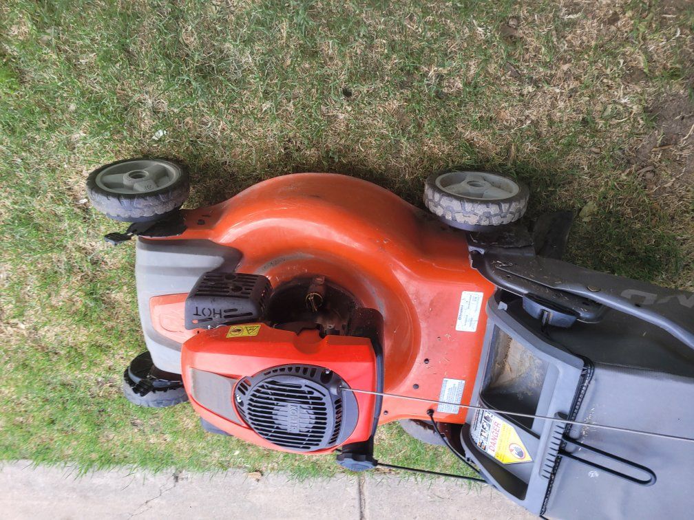 Husqvarna AWD Push Lawn Mower - Used, Engine-Powered, with Grass Catcher