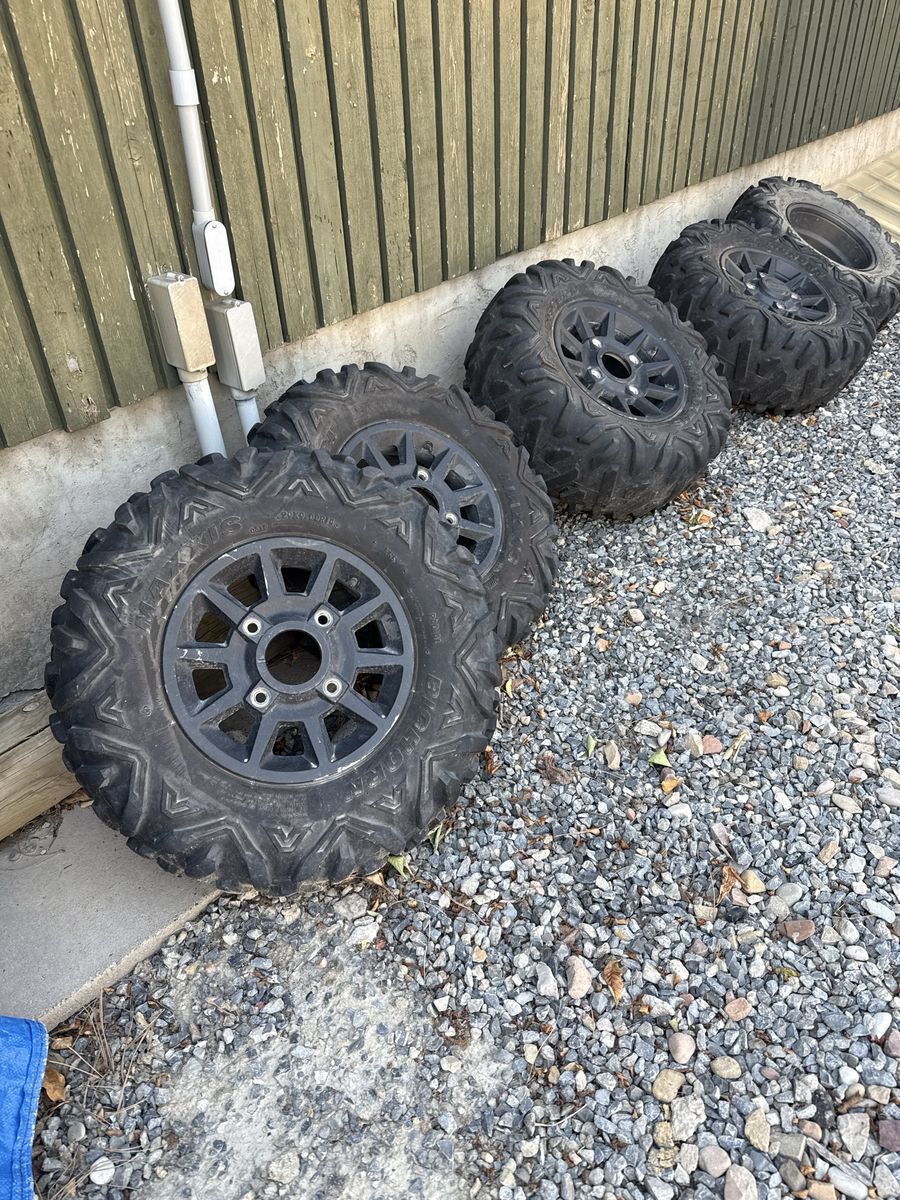 Maxxis Bighorn 2@ 29x9.00R14 ATV/UTV Tires and 2@ 29x11.00R14 plus spare 29x9