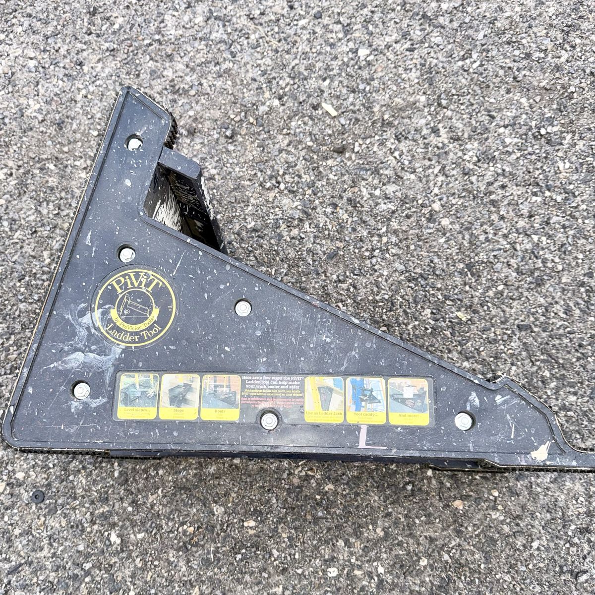 Pivit Ladder Tool Adjustable Leveler Stabilizer - Used for Uneven Surfaces & Stairs