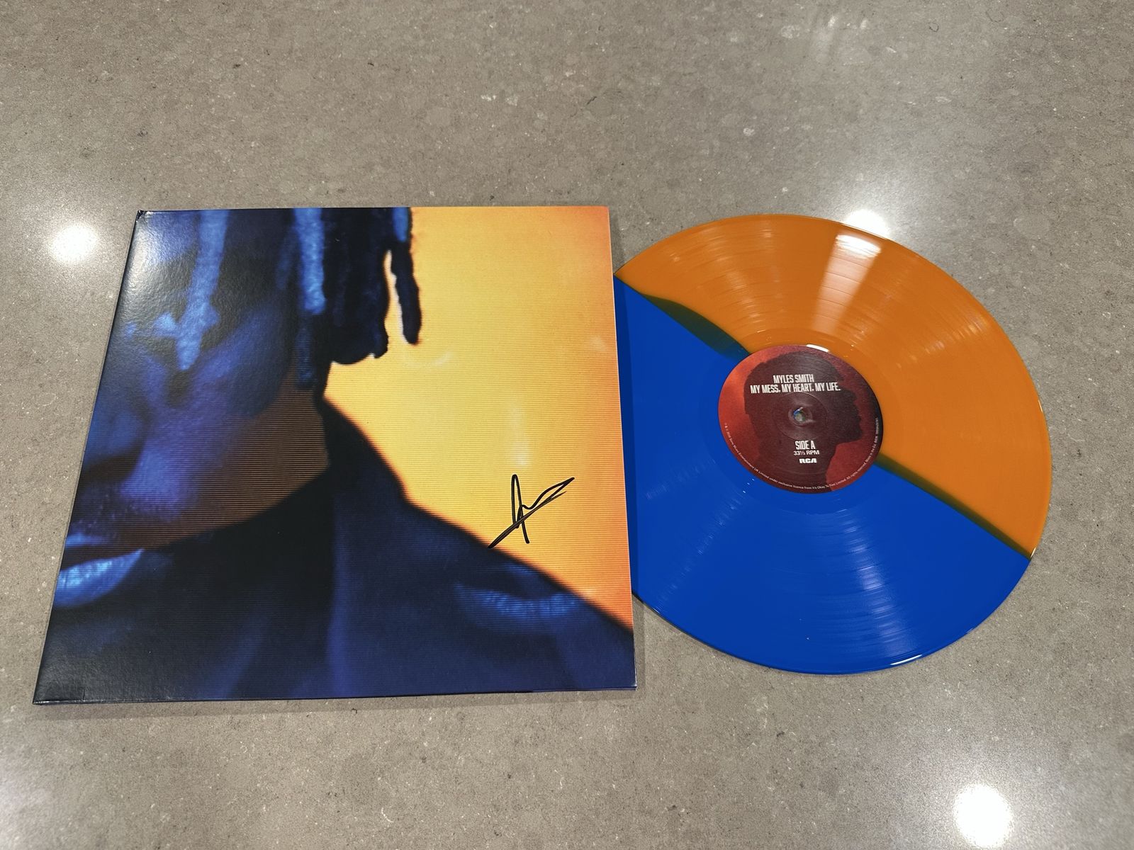 Myles Smith-SIGNED My Mess, My Heart My Life-Luton Edition Blue/Orange Vinyl-NEW-Colored Vinyl-Autographed-Limited-RARE