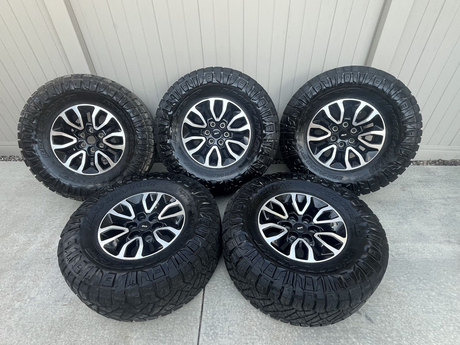 (Set of 5) OEM 2014 Ford SVT Raptor 17" Wheels & 35" Nitto Ridge Grappler Tires