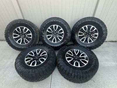 (Set of 5) OEM 2014 Ford SVT Raptor 17" Wheels & 35" Nitto Ridge Grappler Tires
