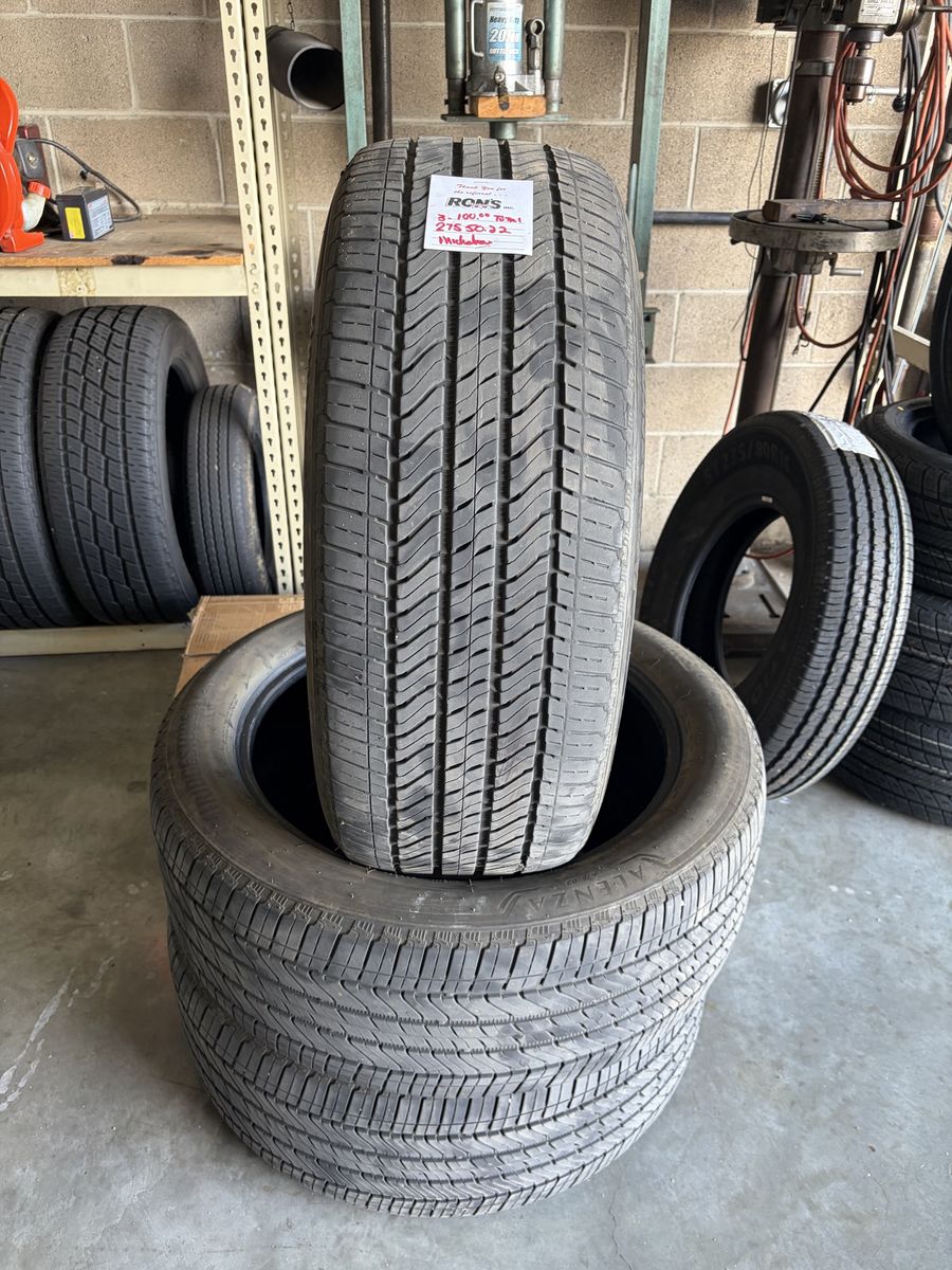 Set of 3 Used Michelin 275/50R22 Tires
