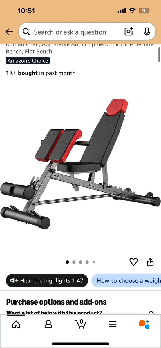 Exercises Weight bench best offer